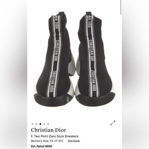 Dior Black & White Logo Sock Sneakers